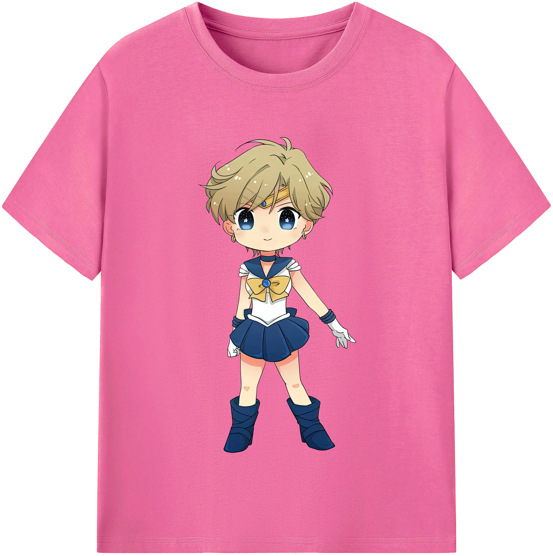 （画像用） 美少女戦士セーラームーン 天王はるか Sailor Moon Tenoh Haruka レディースカジュアルプリントTシャツ（綿100％）